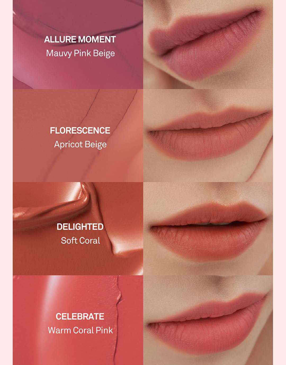 HINCE Slim-Fit Liquid Velvet Lip Tint - Vegan, Vibrant & Moisturizing, Neutral Blooming Color - Airy Light Petal Touch, Fresh & Weightless Comfort, Transfer-Proof, No Dryness or Thickness (DELIGHTED) 6