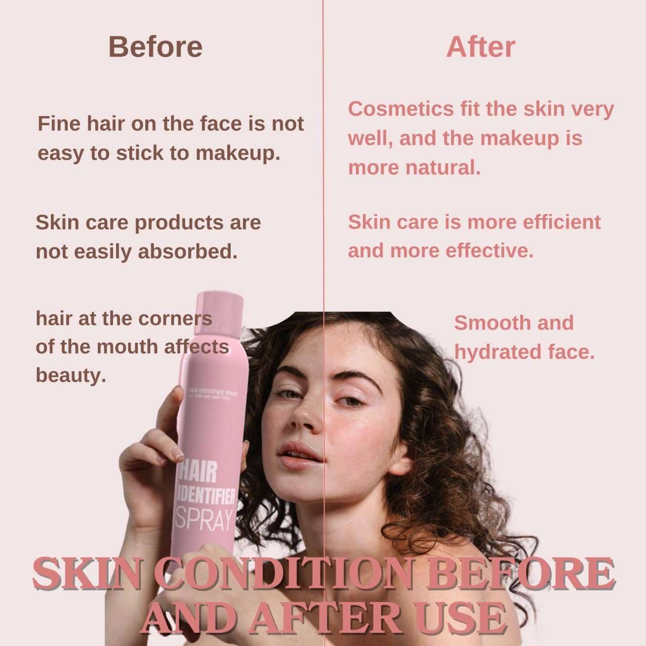 Hair Identifier Spray for Face Shaving & Dermaplaning, Skin-Safe Facial Hair Highlighter for Precision Shaving, Exfoliating & Skin Care Spray for Women & Men 4