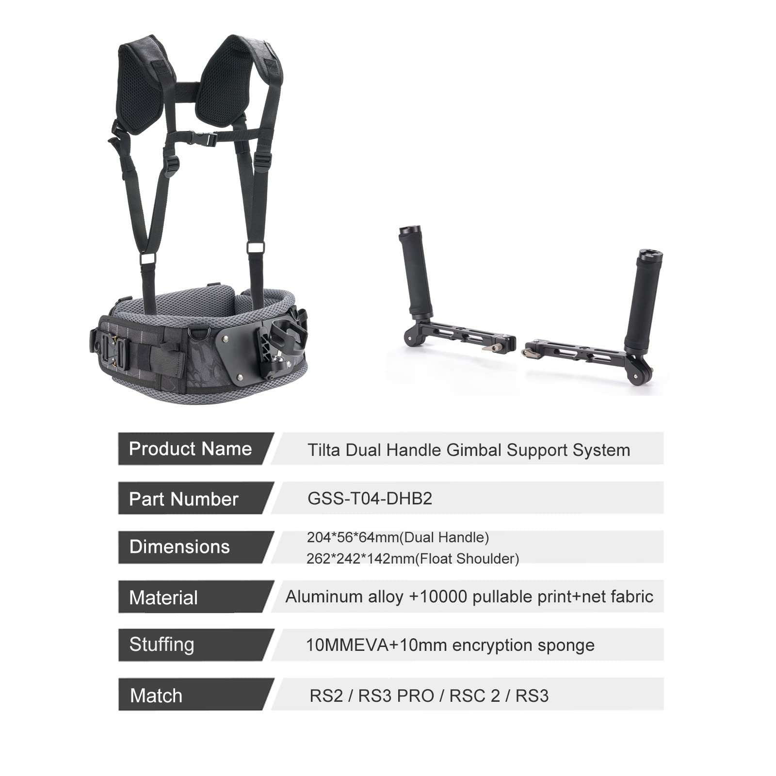 Tilta Lightweight Dual Handle Gimbal Support System | GSS-T04-DHB2 4