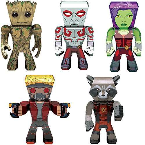 Fascinations Metal Earth 3D Metal Model Kits Marvel Guardians of The Galaxy Complete Set of 5 - Groot - Rocket - Drax - Gamora - Star-Lord 1