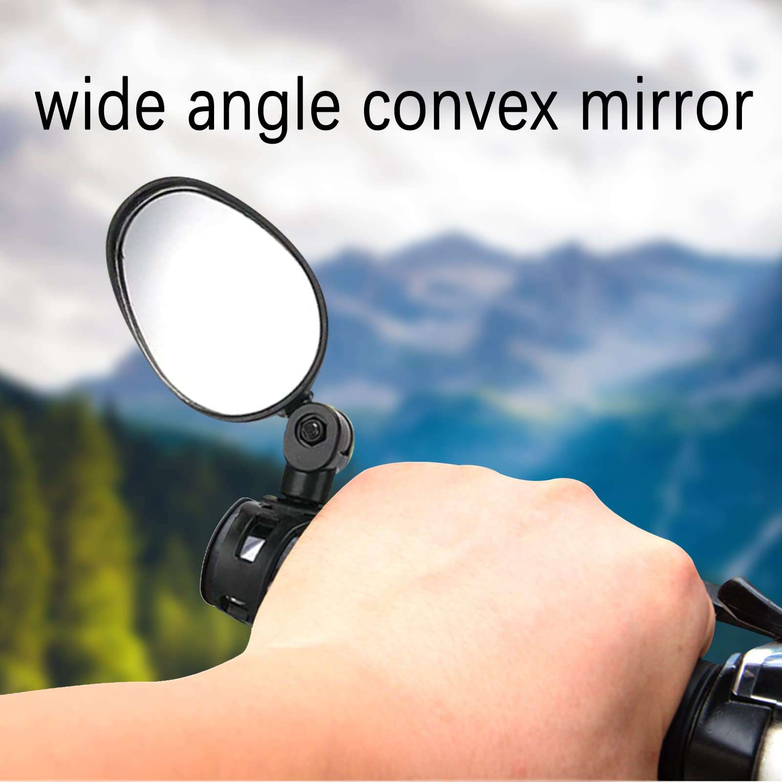 Zasukol 2Packs Bike Mirror Cycling Rear Mirror Bicycle 360˚Rotatable Handlebar Rearview Mirrors Adjustable Bicycle Riding Handlebar Mirror for Mountain Road Cycling Bikes 3