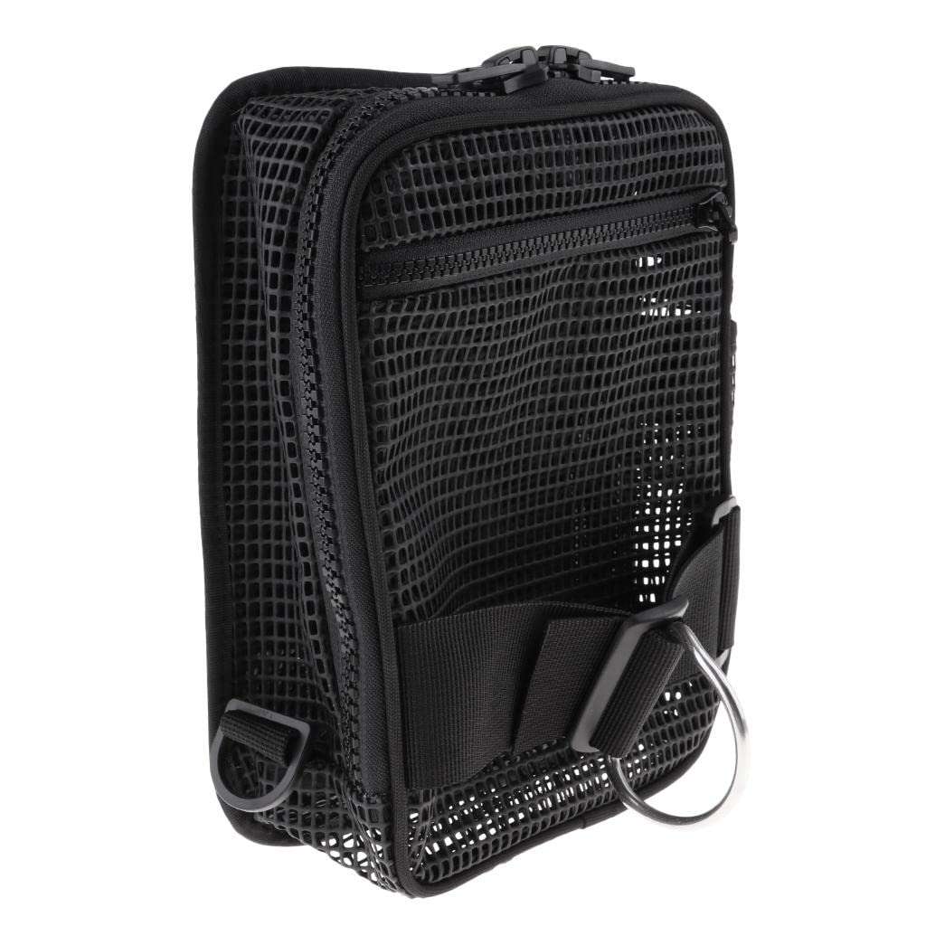 Scuba Diving Mesh Gear Bag Zipper Pocket & D Ring for Dive Reel SMB Drift Hook Flashlight Equipment 1