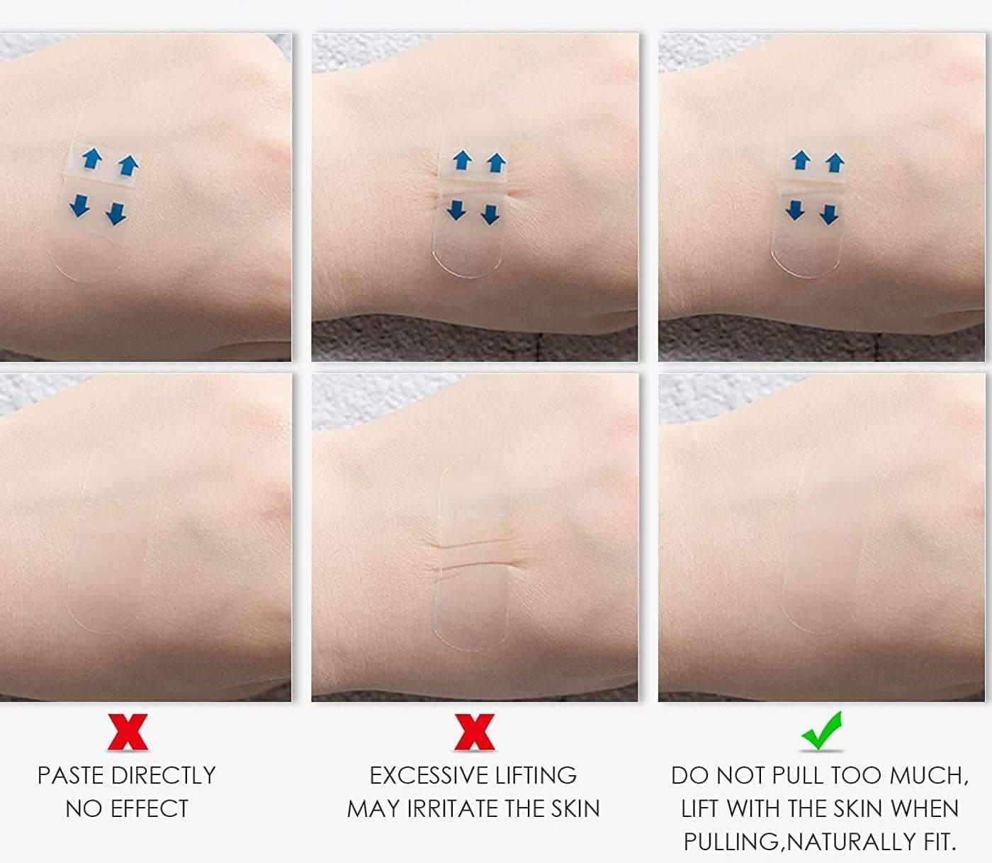 livexa Face Lift Tape Invisible for Instant Face Lifting & Contouring | High-Elasticity Double Chin Sticker, Neck & Facial Line Tightening Tape with String | Wrinkle Smoothing, V-Shape Face Slimming, Sagging Skin Lifter (40 Pcs, Pack of 1) 3