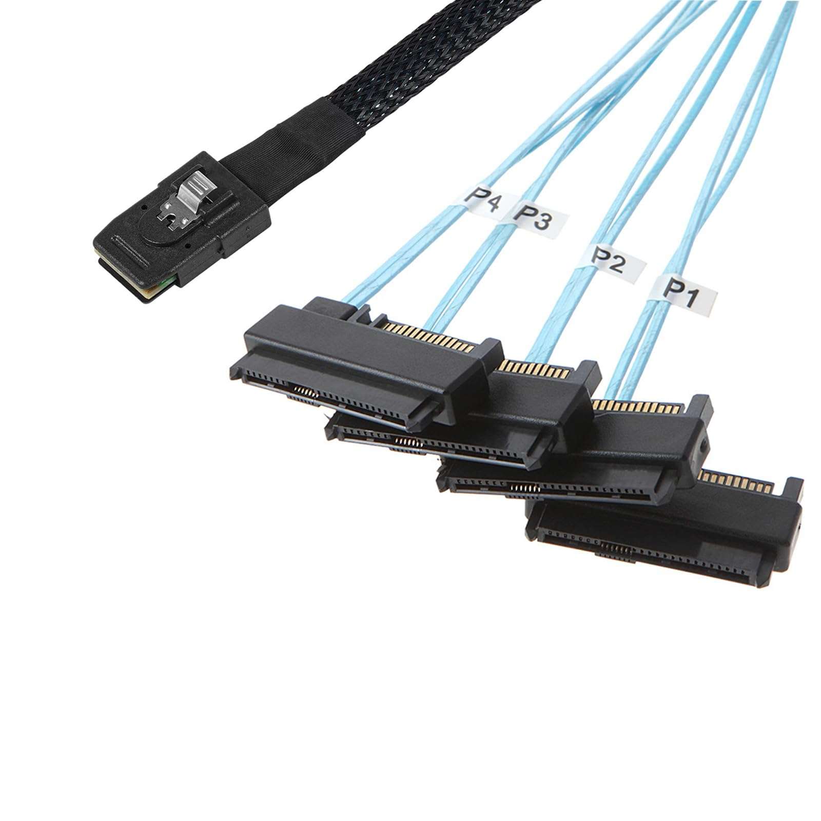 Heretom Internal Mini SAS HD SFF-8643 to SFF-8643 Cable, 12Gbps, Compatible with RAID or PCI Express Controller (3.3FT/1M) 1