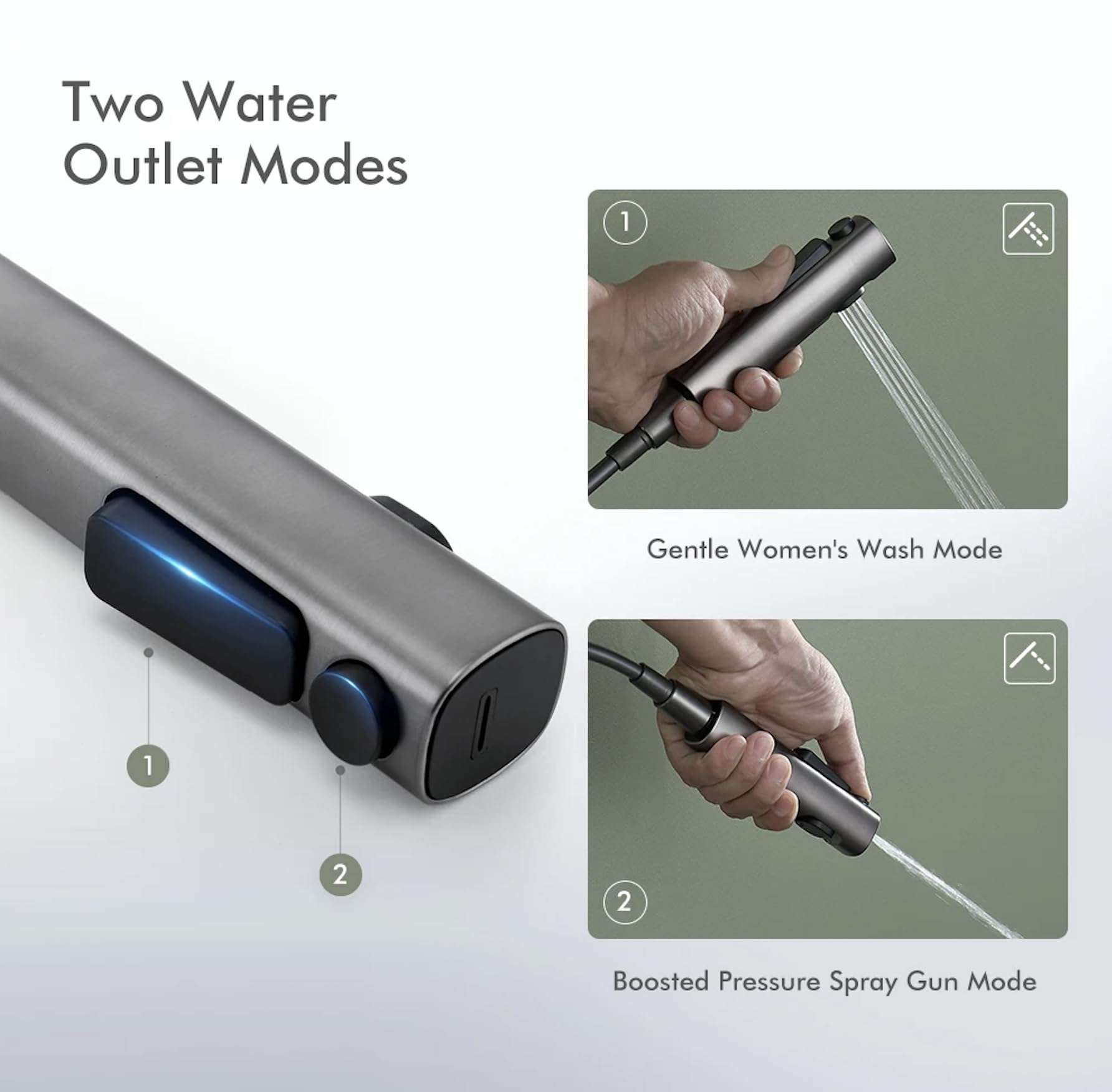 Exello - Water Saving Health Faucet for Toilet | Jet Spray | 2 Flow Modes | Chrome Finish | Without Hose 3