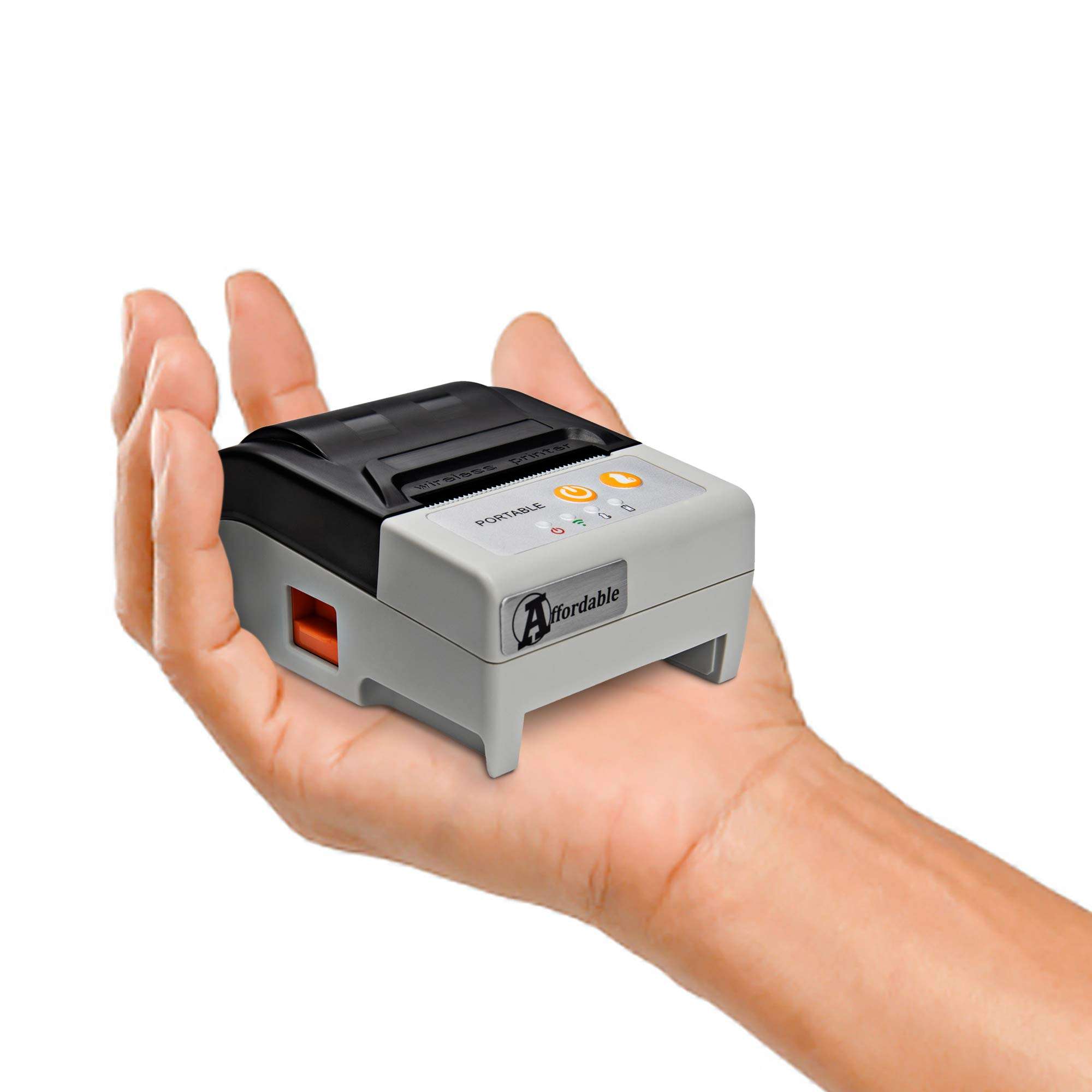 Affordable Thermal Receipt Printer, Android Bluetooth Mobile Printer with Auto Cutter, 2 Inches 58MM Printer with Belt Pouch for Business ESC/POS, Does Not Support iOS Devices Square 1