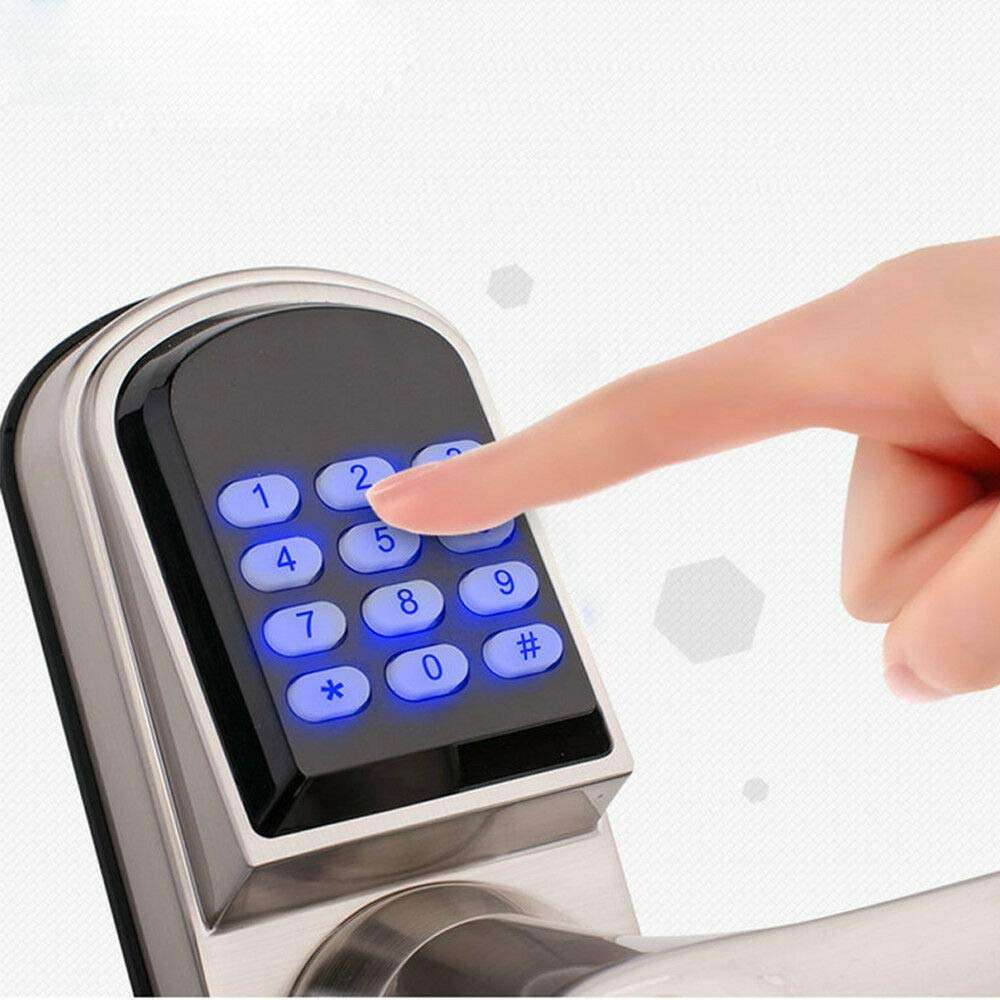 Digital Keypad Door Lock Stainless Steel Electronic Keyless Entry Door Lock Digital Combination Higher Security Door Knob (Pass Code or Card) (Right Hand) 3