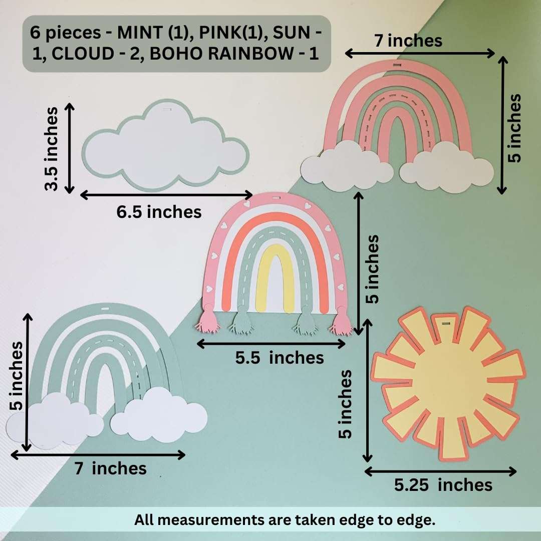Pinfliers Pastel Birthday Decorations,Rainbow Theme Happy Birthday Decoration Set/Kit, Paper Popcorn Box,Banner/Bunting/Pennant/Flag, Hanging/Swirls,Party Table Centerpiece,Pastel-Multicolor,19 pieces 5