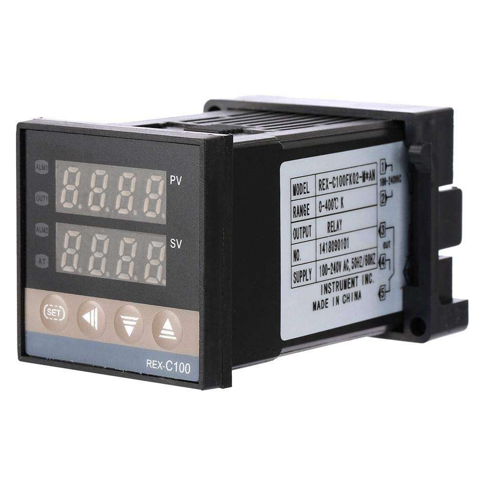 YYONGAO Industry, 100-240V Voltage Digital PID Digital Temperature Controller Relay Output REX-C100FK02-MAN Fit for Power, Chemical, Food, etc. 4
