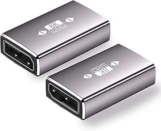 Cyberguys 2-Pack 1.4 DisplayPort Coupler, 8K@60Hz DP Female to Female Extension Adapter Connector Display Port Extender, HDR10, 32Gbps High-Speed, HDCP2.2 ARC DTS-HD, Backward Compatible w/ DP 1.2/1.1 1