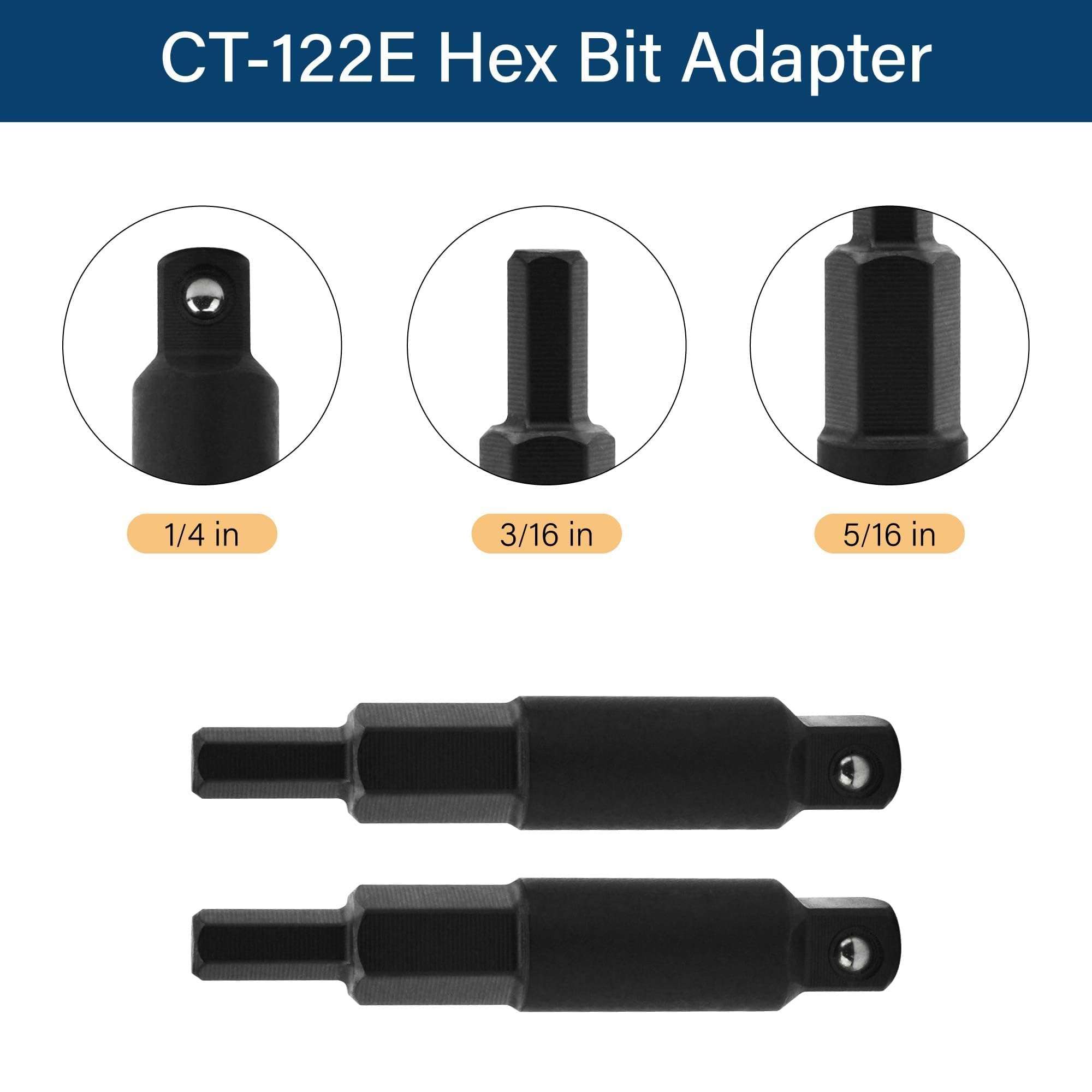 CALPOSE Valve Core Remover Installer Tool and HVAC Service Wrench Set, HVAC Core Removal Tool with 1/4" & 5/16" SAE Compatible, Fits R410A R22 R134a Systems, AC Refrigeration Repair Tool Kit 6