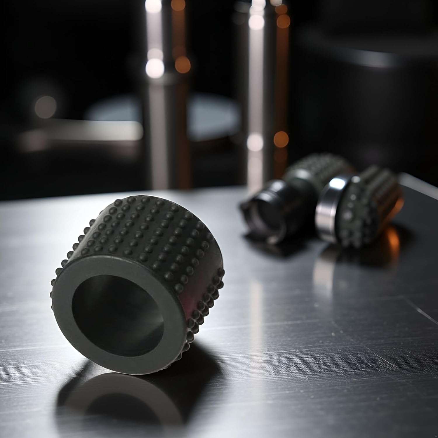 2Pcs Black Tattoo Supply Food Grade Silicone Grip Cover for Pen Accessories, Tattoo Machine Parts (25xH30mm, 3.7cm*3cm) 5