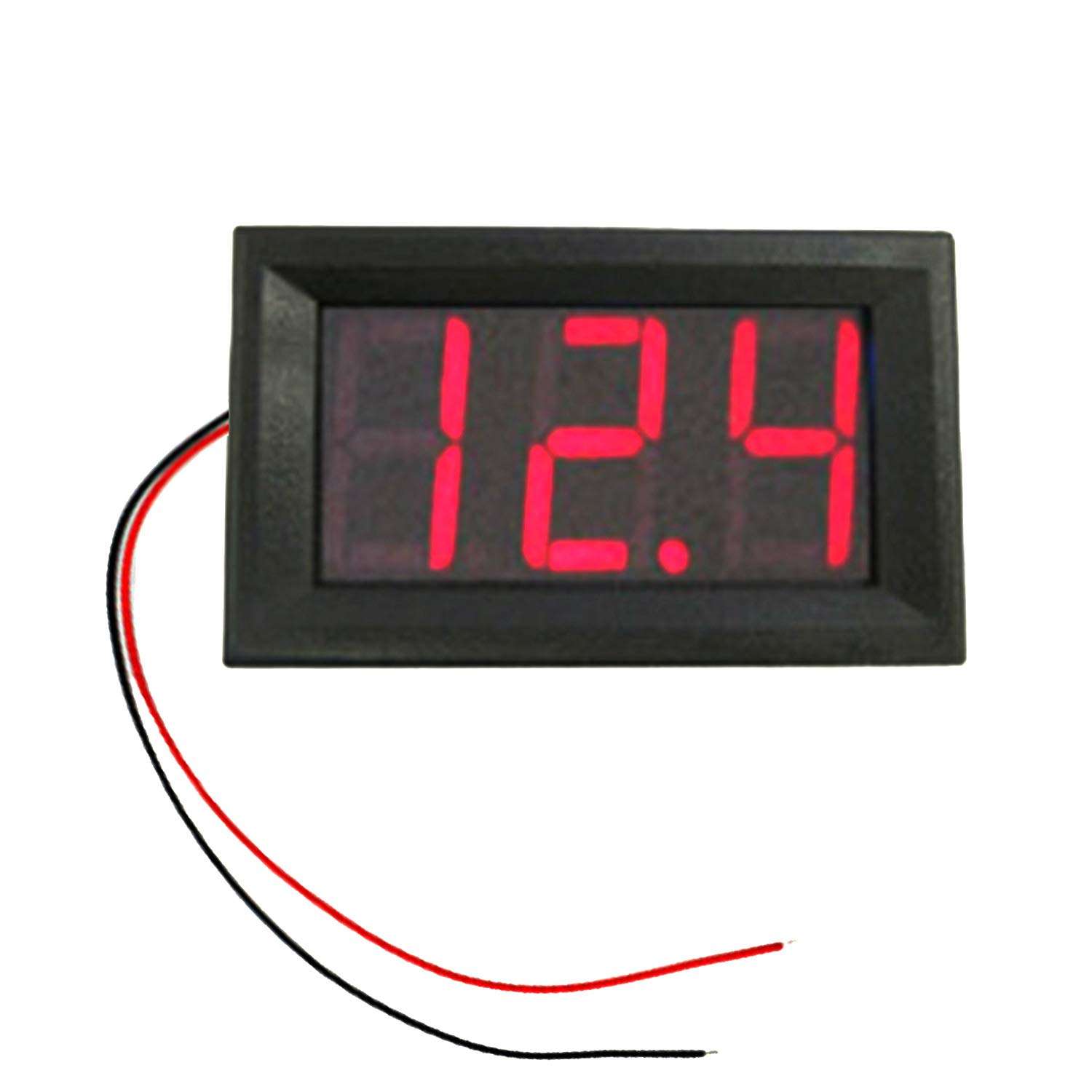 DGZZI 2PCS Red LED Digital Voltmeter Voltage Meter DC 4.5V to 30V Voltage Panel Meter for 6V 12V Electromobile Motorcycle Car 2
