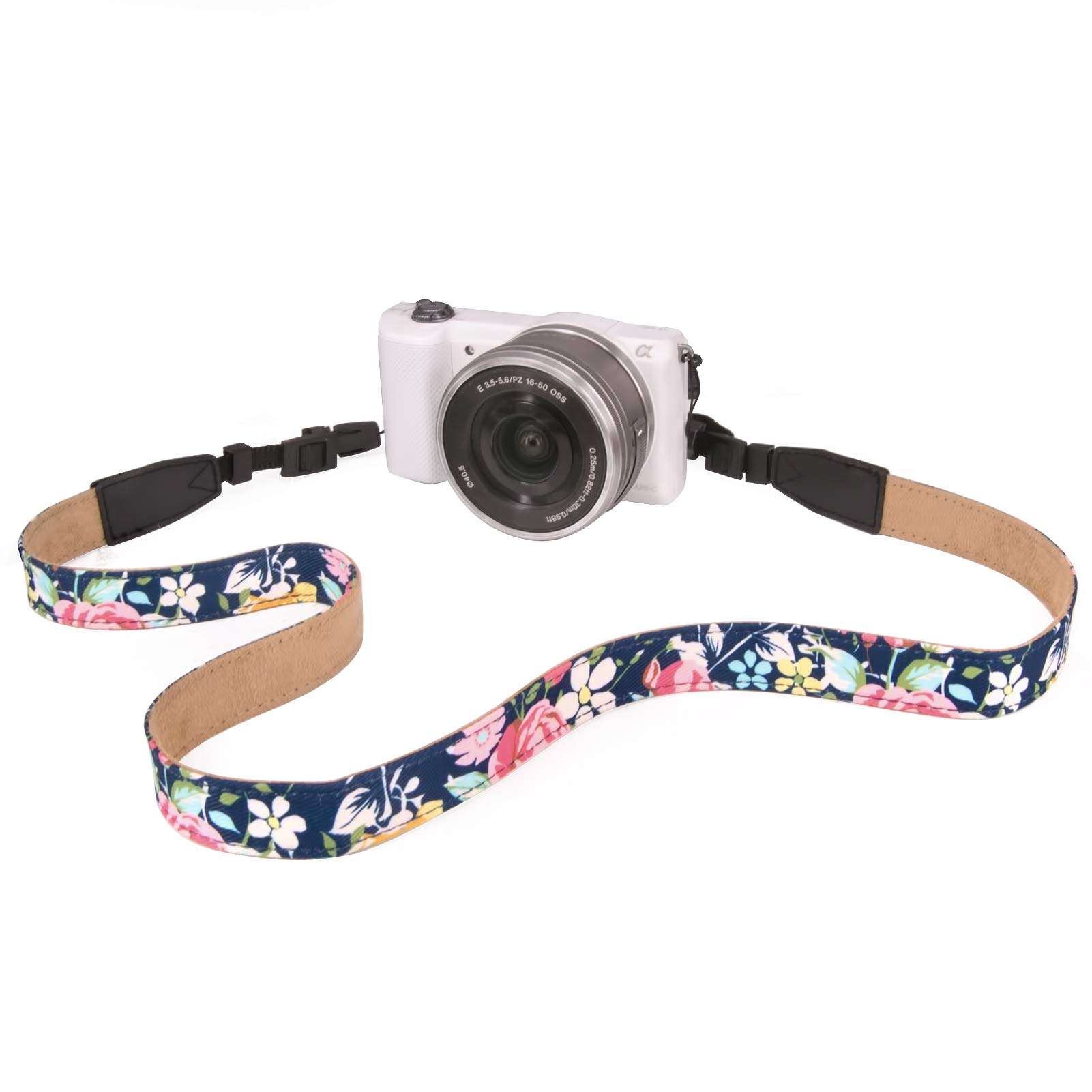 Elvam Camera Neck Shoulder Strap Belt for Women/Men Compatible with DSLR/SLR/DC/Instant Camera/Portable Printer/Phone Case, A 4