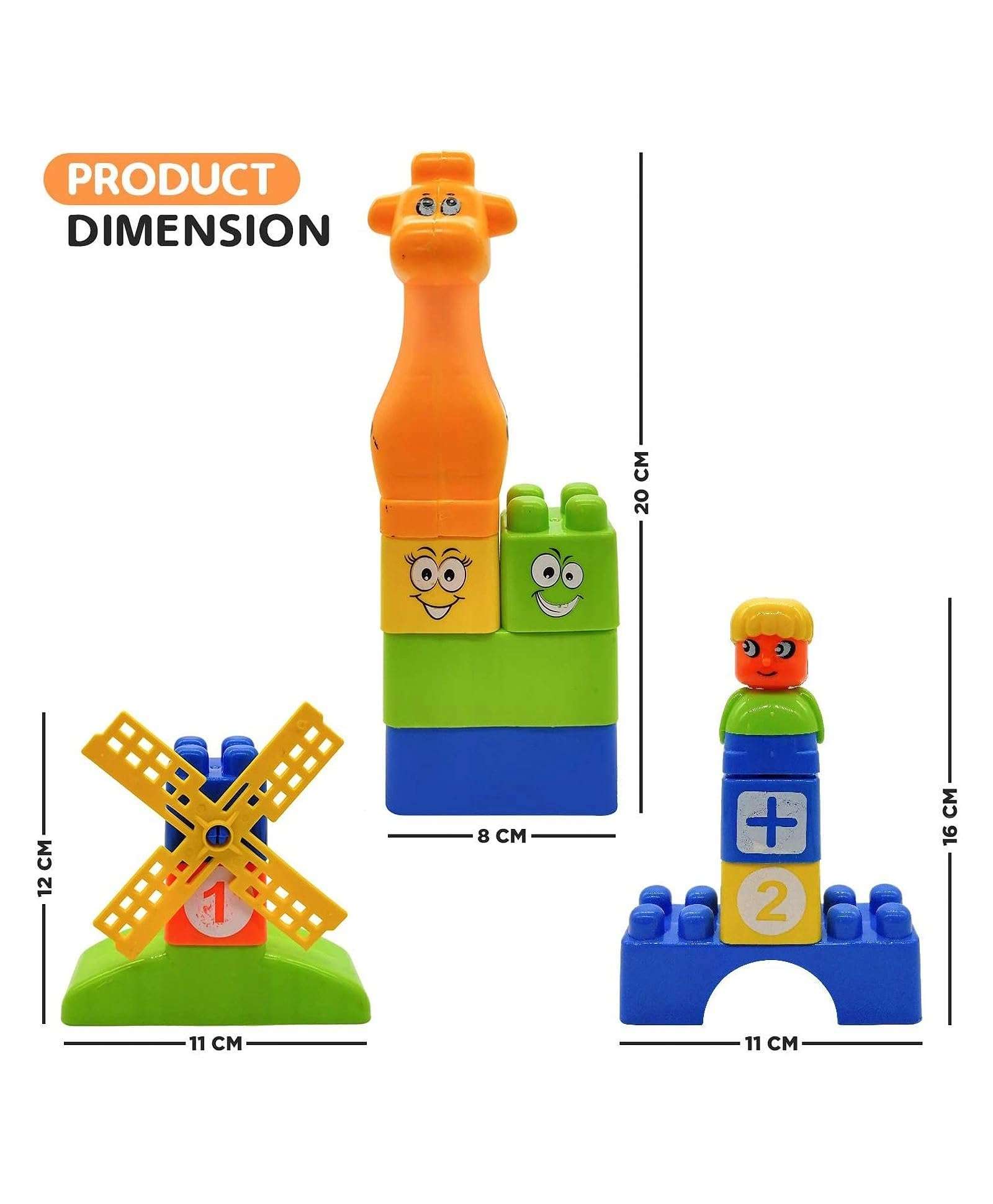 New Pinch 35 pcs. Building Blocks Best Toy for Kids - Latest Trending Toy l Letters Educational Toy for Kids Best Birthday Return Gift for Boys & Girls 3