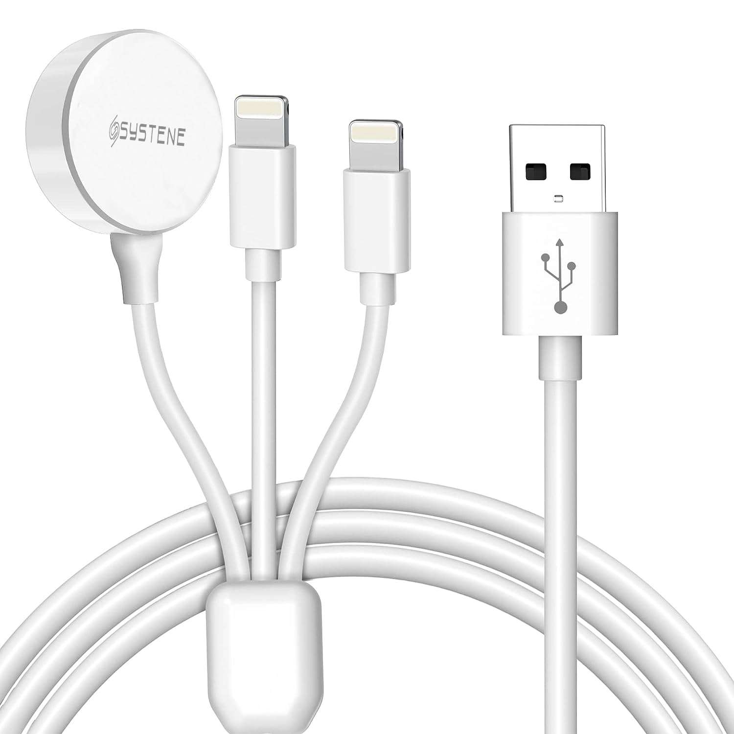 Compatible for Apple Watch Charger 3-in-1 Smart Watch Charger for iWatch Ultra/Se/8/7/6/SE/5/4/3/2/1 & for iPhone 14/13/12/11/Pro/Max/Xr/Xs/X/Airdops Series for Watch Charger Cable Charging,3.3Ft 1