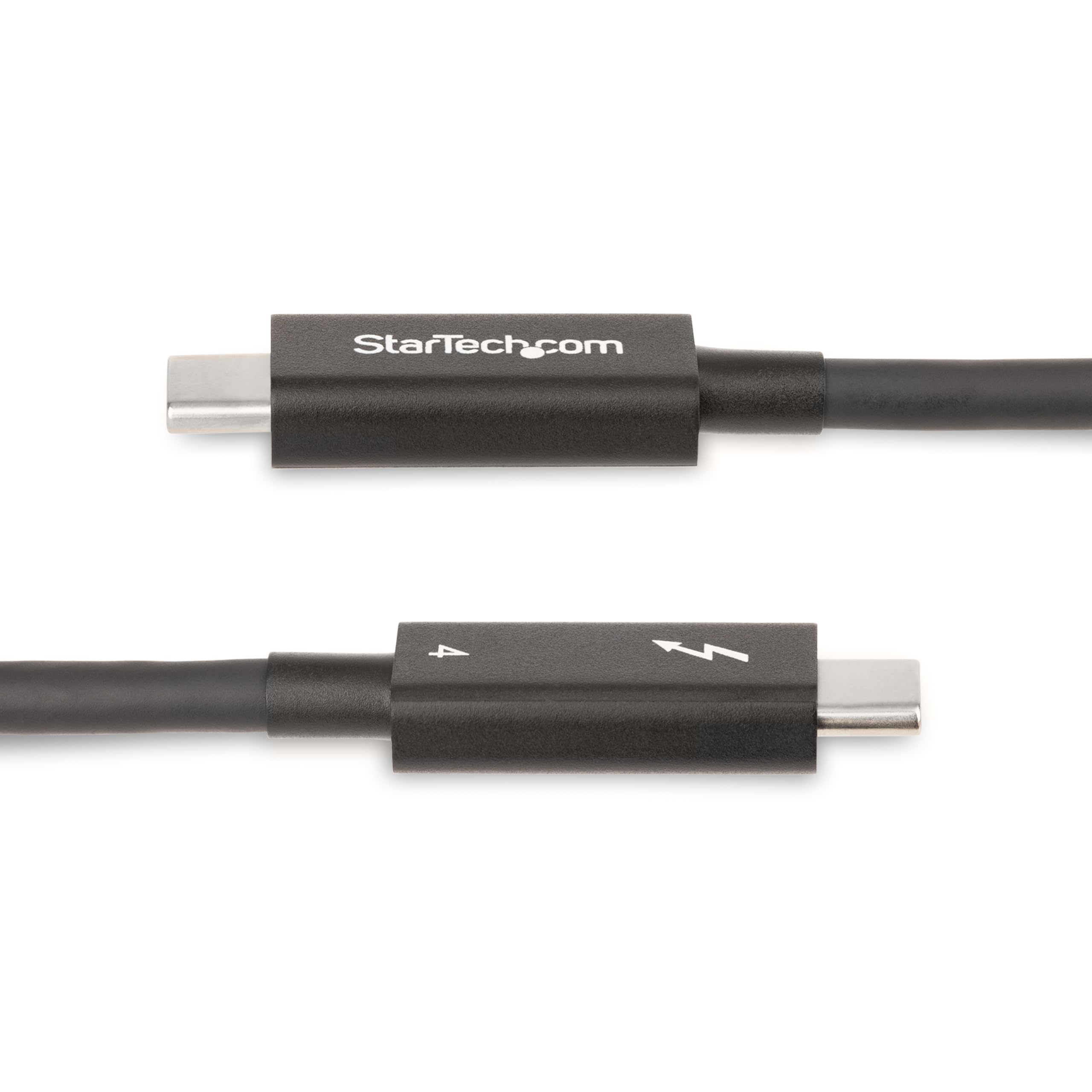 StarTech.com 6ft (2m) Active Thunderbolt 4 Cable - 40Gbps - 100W PD - 4K/8K Video - Thunderbolt Cable - Compatible w/USB4/DP Alt Mode, Thunderbolt 3, USB 3.2/Type-C (A40G2MB-TB4-CABLE) 3