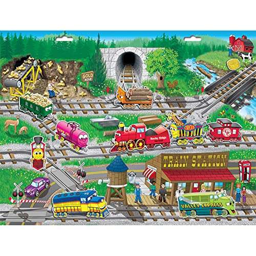 PlayMonster Create-A-Scene — Train Magnetic Playset — Portable Mess-Free Magnet Activities — Creative Fun— Ages 3+ 2