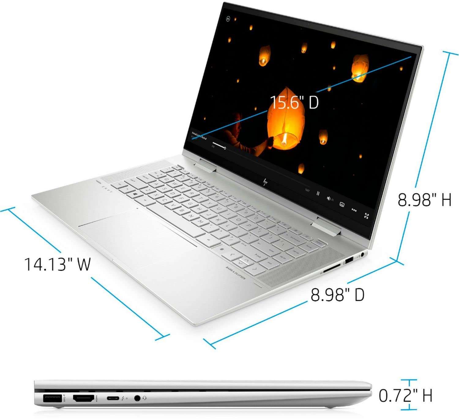 HP Envy x360 2-in-1 Business Laptop, 15.6" FHD Touchscreen, Intel Core i7-1195G7 Processor, 64GB RAM, 512GB SSD, Webcam, HDMI, Backlit KB, FP Reader, Wi-Fi 6, Windows 11 Pro, Stylus Pen Included 4