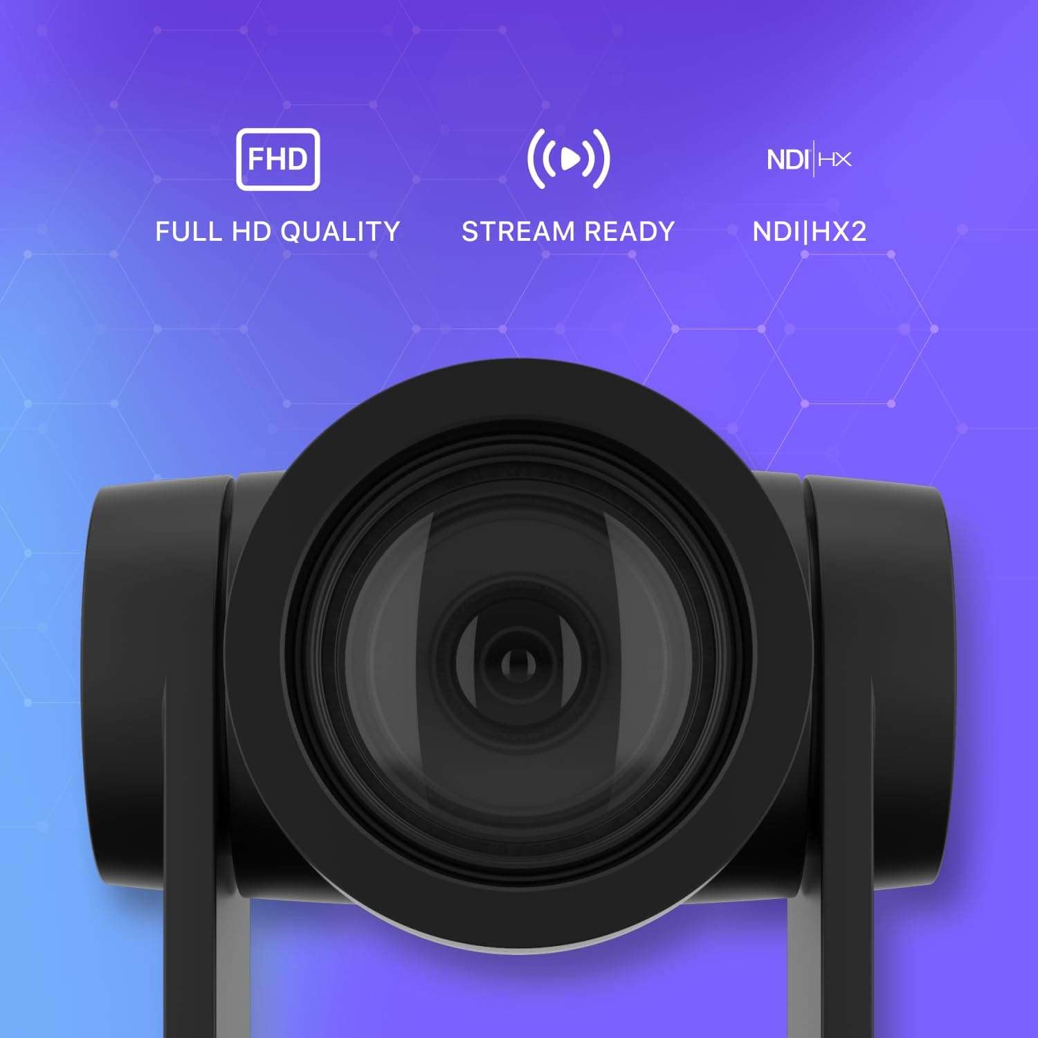 Universal 1080P FHD PTZ 12X NDI/HDMI/SDI/USB 3.0 RS232/485 Live Streaming Camera (Black) 4