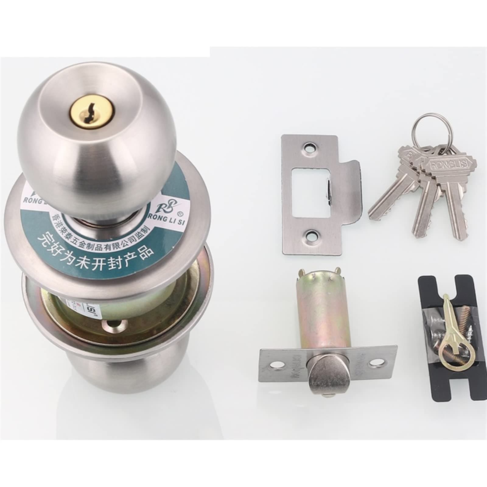 NHOSS Handle Door Lock with Spring Bolt for Bathroom Bedroom Office Women Bag Shop Wooden Door Hardware 1Pcs 5