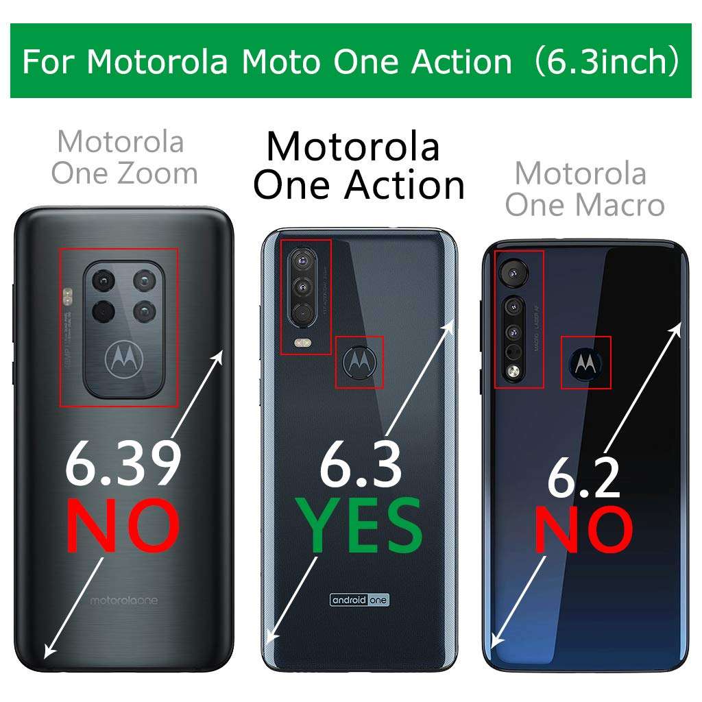 Dzxouui Compatible with Motorola Moto One Action Case,Moto P40 Power case,Protective Phone Cover Shockproof Soft TPU Case for Motorola Moto P40 Power/One Action(DL-Red) 2