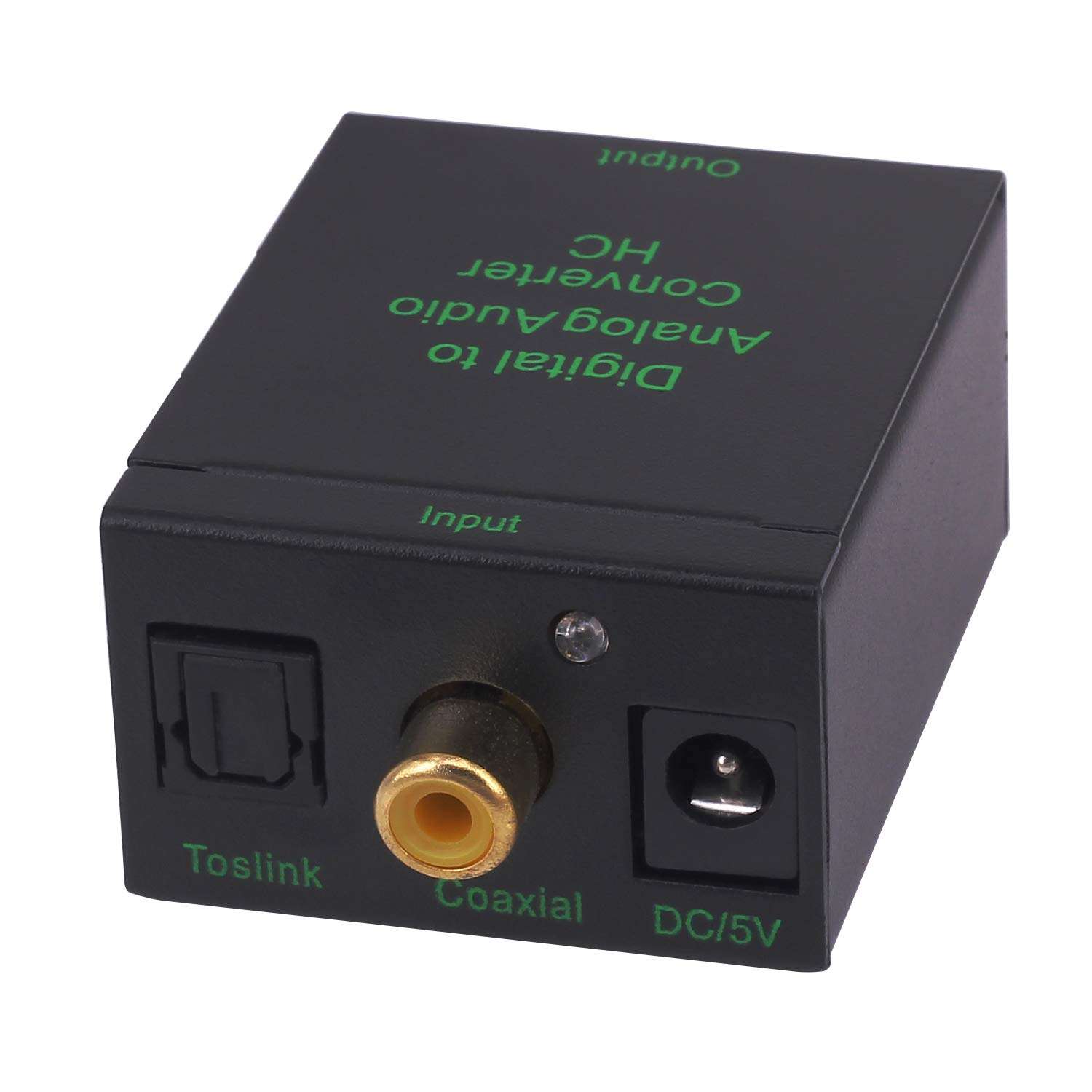 Yeebline Digital to Analog Audio Converter, DAC SPDIF Toslink Coaxial to Analog Stereo Audio L/R Adapter with 3.5mm Jack Converter for PS4 HDTV with Optical Cable & USB Power Cord (DAC Converter) 1