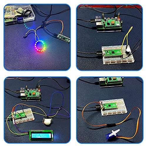 GeeekPi Basic Starter Kit for Raspberry Pi Pico, with Breadboard, I2C 1602 LCD Display Module, 9g Mirco Servo for Raspberry Pi Beginners & Software Engineer 4