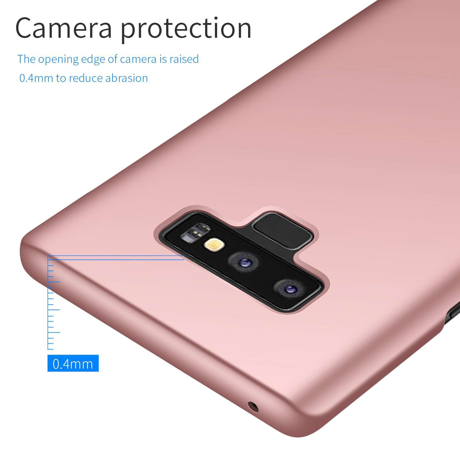Arkour Compatible with Samsung Galaxy Note 9 Case, [Ultra-Thin & Lightweight] Matte Texture Hard Plastic Stylish Protective Slim Cover for Samsung Galaxy Note 9 (Rose Gold) 5