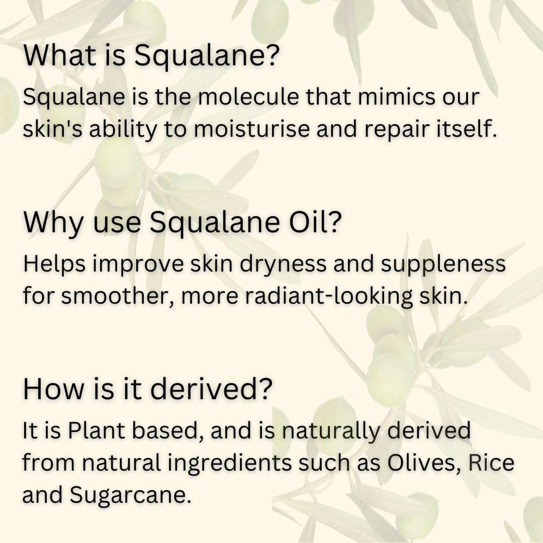 Wildflower Essentials Squalane Oil 100% Pure & Natural For Face, Hair, Skin, Body Hydration Lightweight Moisturisation for Dry Skin, Non-Comedogenic (30 ml) 5
