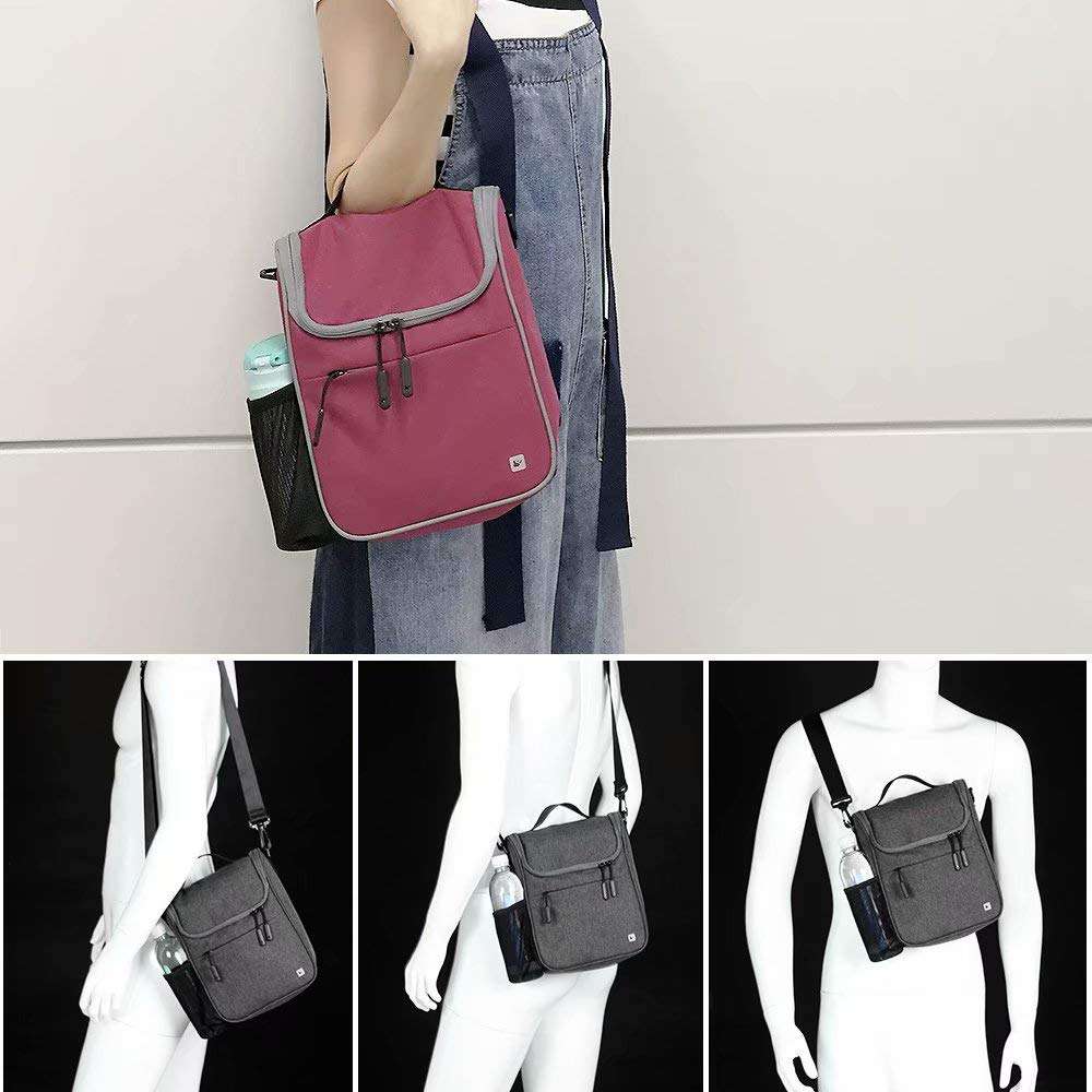 Rhinowalk Bike Handlebar Bag Multifunction Bicycle Front Tube Bag with Shoulder Strap Raincover, Grey 6