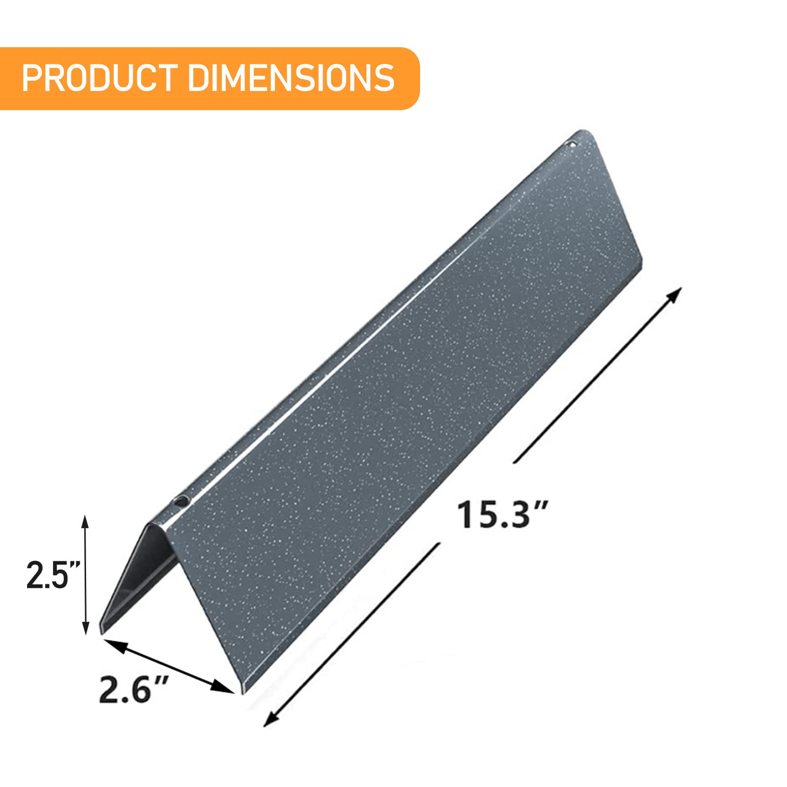 Hisencn 7636 Flavorizer Bars for Weber Spirit 300 Series E310 E320 E330 S310 S320 S330, 15.3 Inches Porcelain Enameled Flavor Bars Heat Plate for Weber 46410674 46510001 3