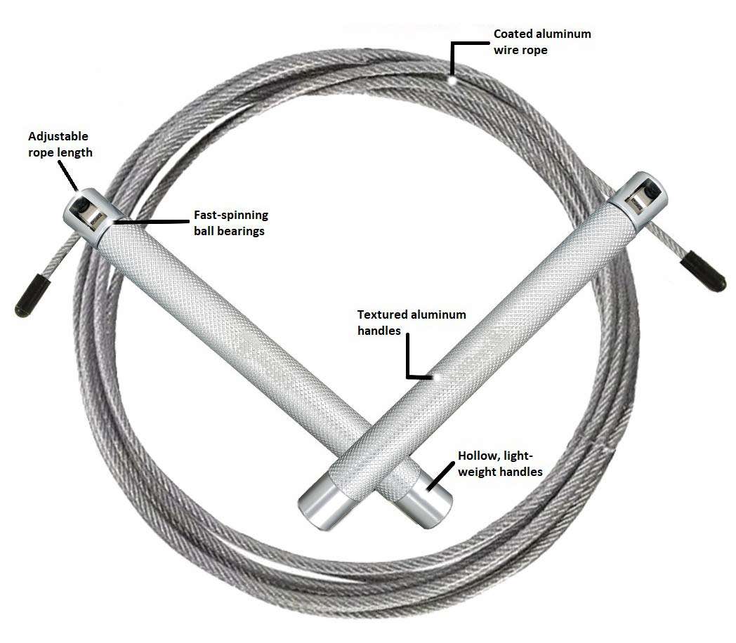 LiftBro Beast Release Jump Rope v.2.0 - Adjustable Speed Rope for High Intensity Training, Cardio and Fitness (Silver) 3