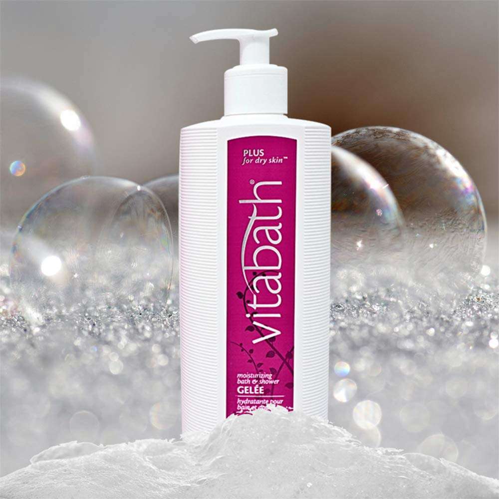Vitabath Plus For Dry Skin Moisturizing Bath & Shower Gel Wash Replenishing Oils Deeply Hydrate & Soothe Dryness, Body Cleanser, Skin Restore & Foaming Gelee Bath - 32 oz 3
