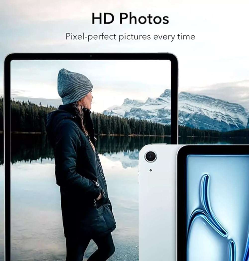 for iPad Air 6 11inch/13inch 2024 Tempered Glass Camera Lens Ring Protector Compatible with iPad Mini 7,iPad Air 2020/2022-2 Pcs Black 5