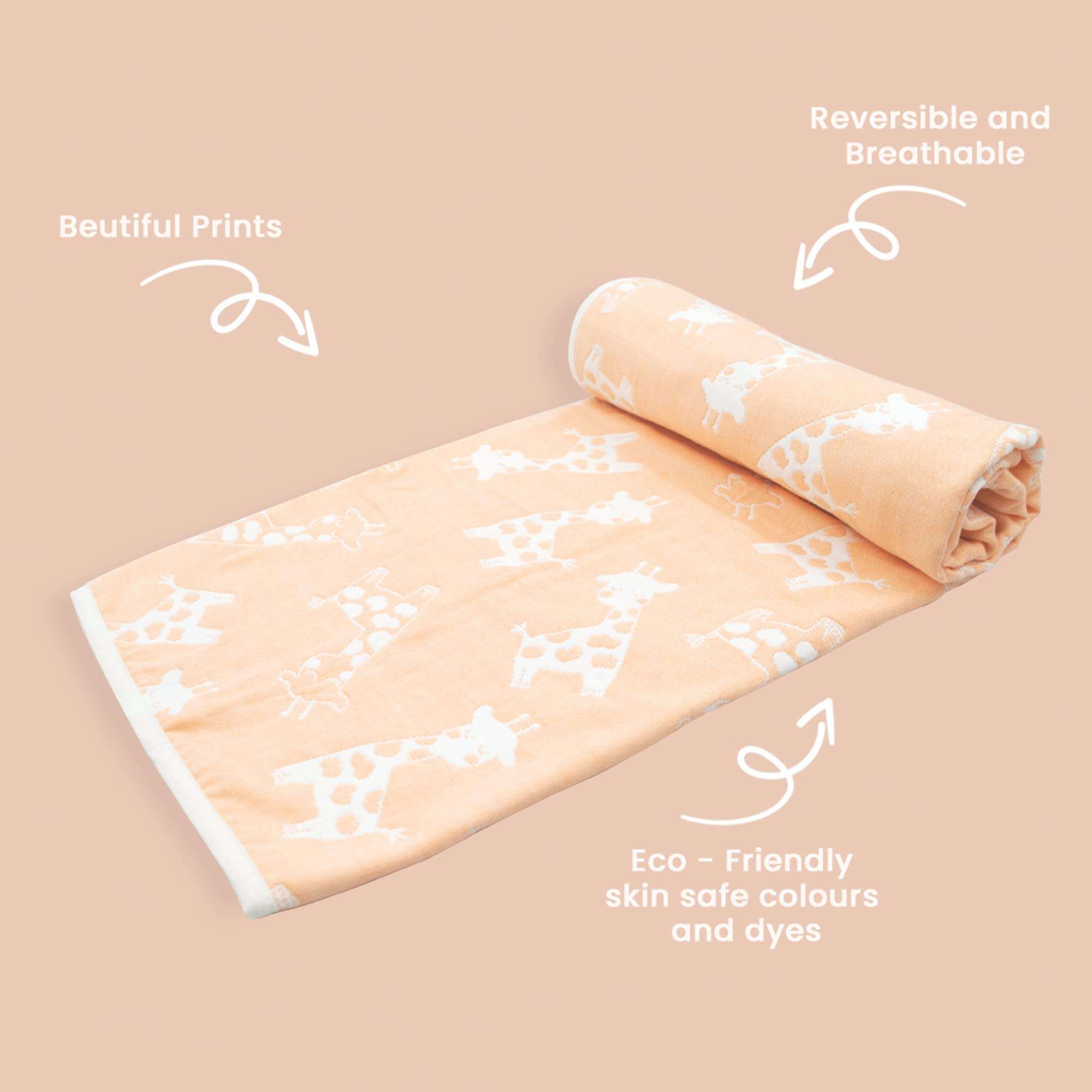 TIDY SLEEP Baby Blankets 6 Layer Wraper 100% Cotton Stroller Cover Receiving Blankets, (Pack of 2) (Pink & Multicolor) 3