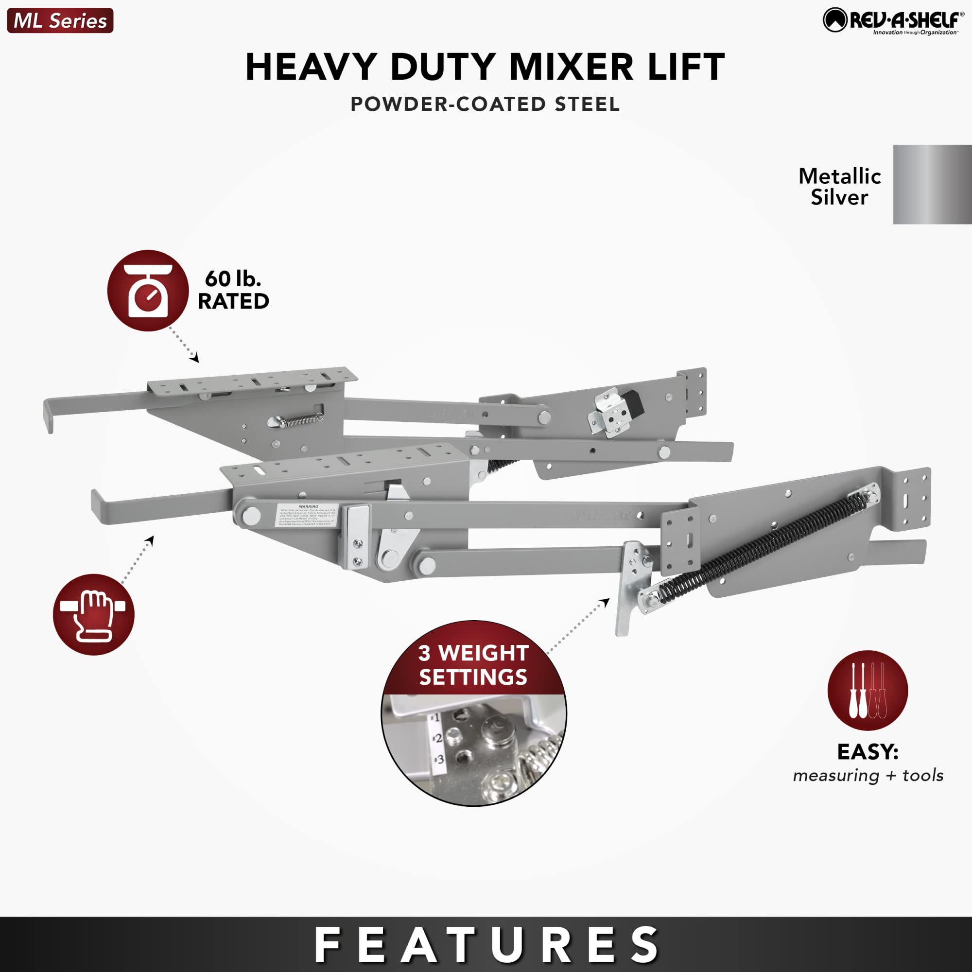 Rev-A-Shelf Heavy-Duty Appliance Lift 3