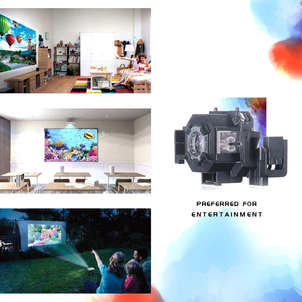 V13H010L42/ELP LP42 Premium Quality Replaceable lamp,with Generic Housing for EPSON Projector Home Cinema PowerLite 83+ EMP-83C EMP-822P EB-400WE EMP-400WE EB-410W EMP-410WE EX90 by Masource 5