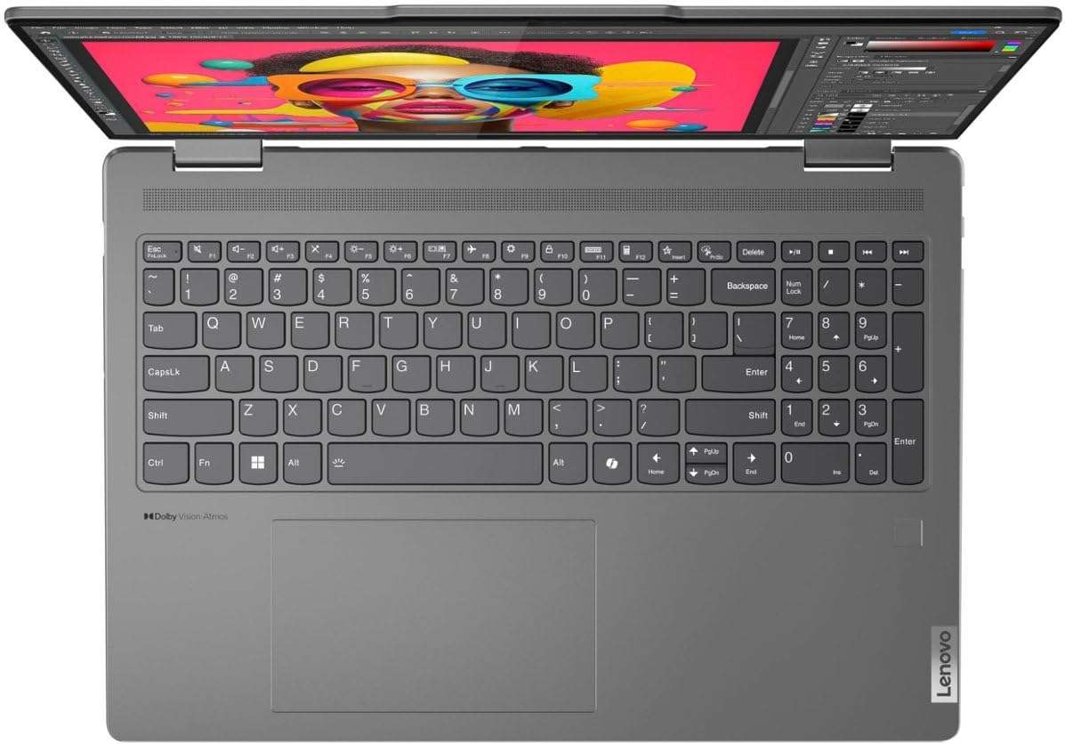 Lenovo Yoga 7i Home & Business 2-in-1 Laptop (Intel Core Ultra 7 155U 12-Core, 16GB LPDDR5X 7466MHz RAM, 1TB M.2 2242 PCIe SSD, Intel Graphics, 16.0" 60 Hz Touch Wide UXGA (1920x1200), Win 11 Pro) 5