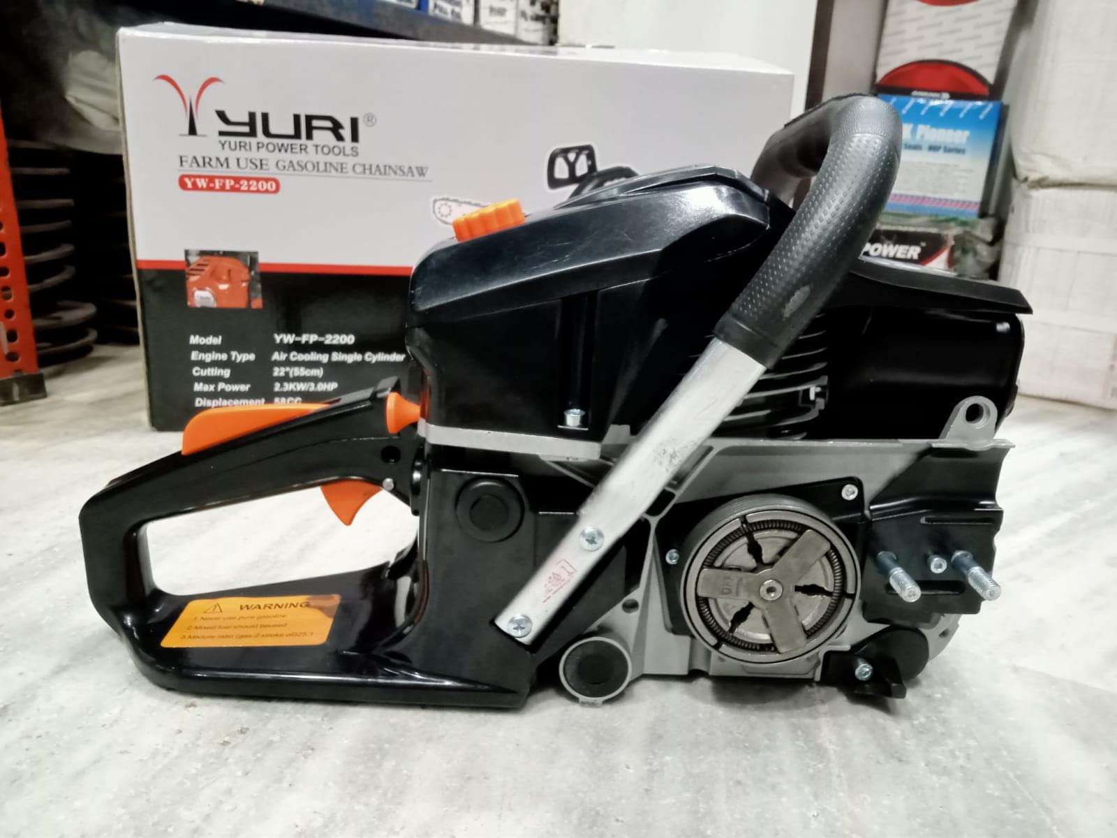 YURI FORPARK 58CC CHAIN SAW | HEAVY DUTY CHAIN SAW WITH 58 CC, 2 STROKE PETROL ENGINE POWER & 22 INCH BLADE/BAR | CORDLESS CHAIN SAW | CUTTING SAW FOR FARM & GARDEN 6