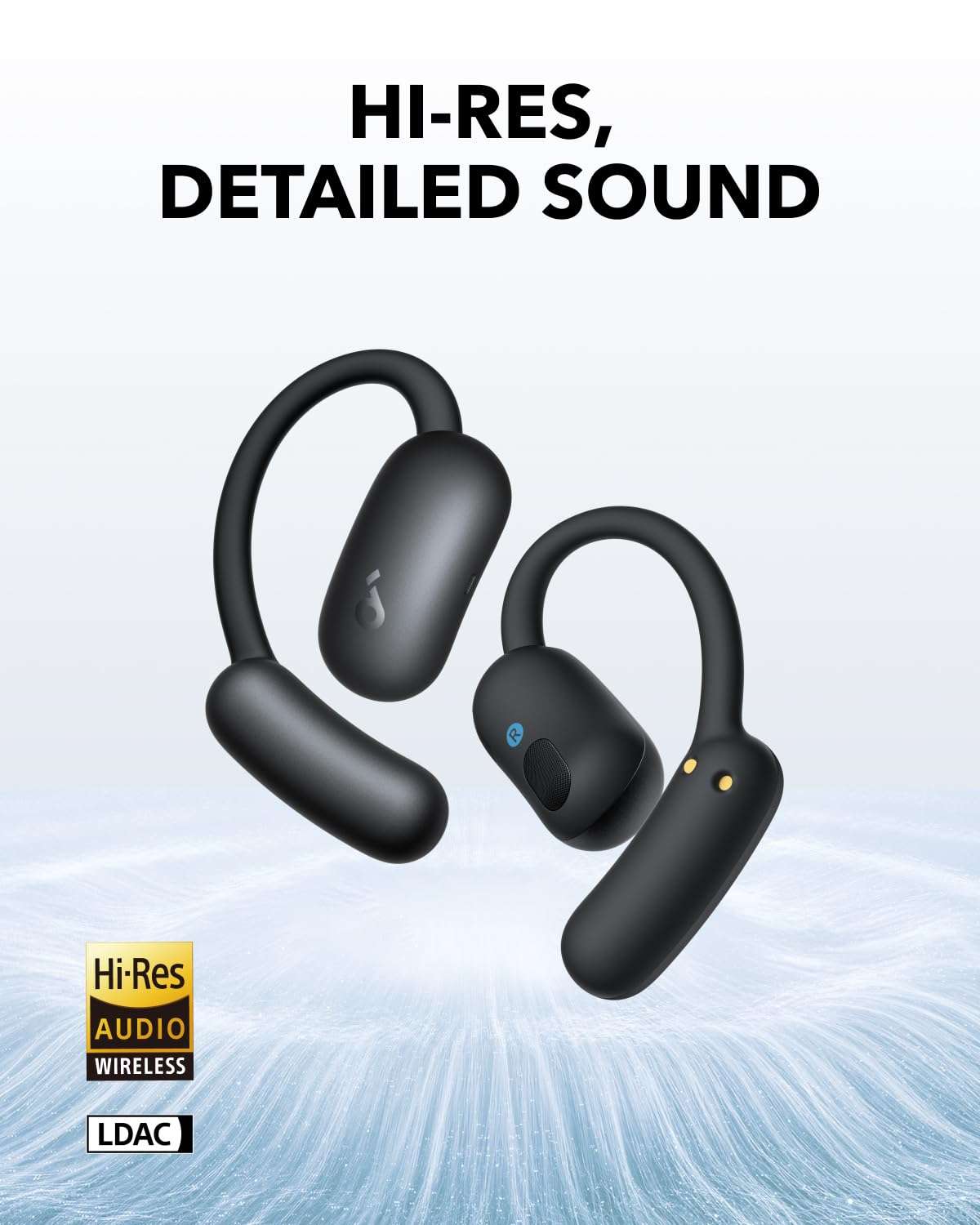Soundcore AeroFit 2 by Anker Open-Ear Headphones with Sport X20, Adjustable Ear Hooks, Snug Fit, Rich Bass, Hi-Res Wireless Audio, 42H Playtime, Bluetooth 5.4, App Control, IP55, AI Clear Calls 6