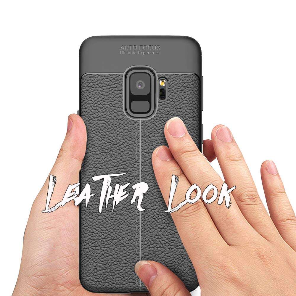 NALIA Silicone Case Compatible with Samsung Galaxy S9, Ultra-Thin Protective Cover Slim Premium Hard Case, Slim Mobile Phone Case Smart-Phone Bumper Soft – Black 3