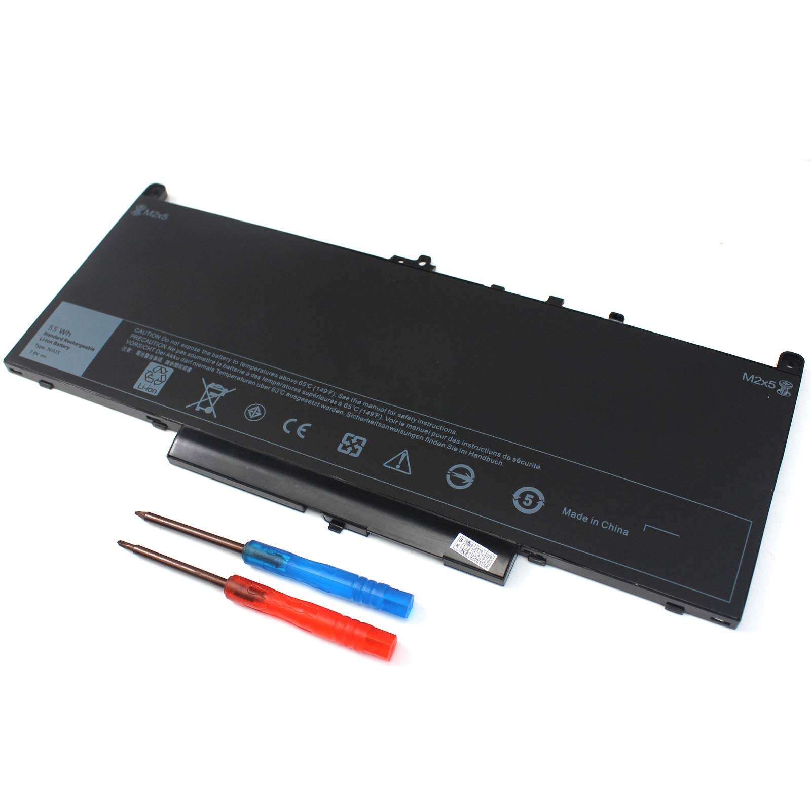 AN·GWEL J60J5 Laptop Battery Compatible with Dell Latitude E7270 E7470 Laptop R1V85 451-BBSX 451-BBSY 451-BBSU MC34Y 242WD 0MC34Y PDNM2 Series [7.6V 55WH] 3