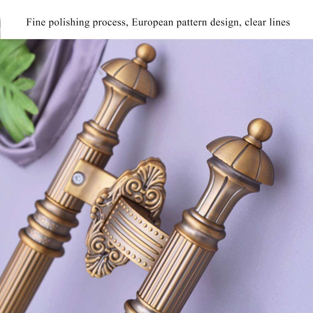 BWBZ 2 Pcs Pull Handle Door Knob Thickened Stainless Steel Glass Door Gate Handles Inner Hexagon Design Door Handle Sets Hole Installation for Hotel Club/Home Villa 23.6-47.2inch 2