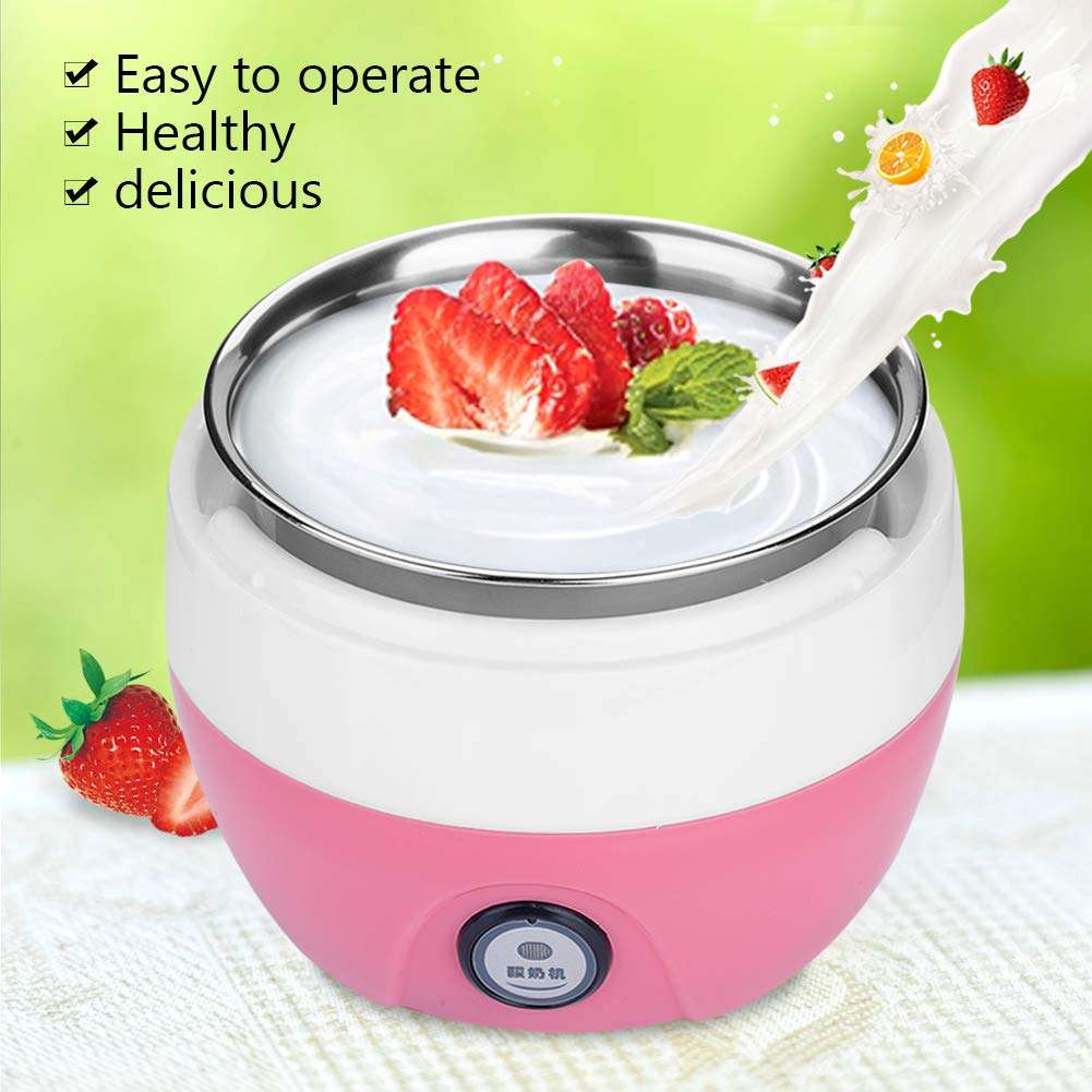 Ice Cream Maker Electric 1L Automatic Yogurt Machine, for Home(Pink) 5