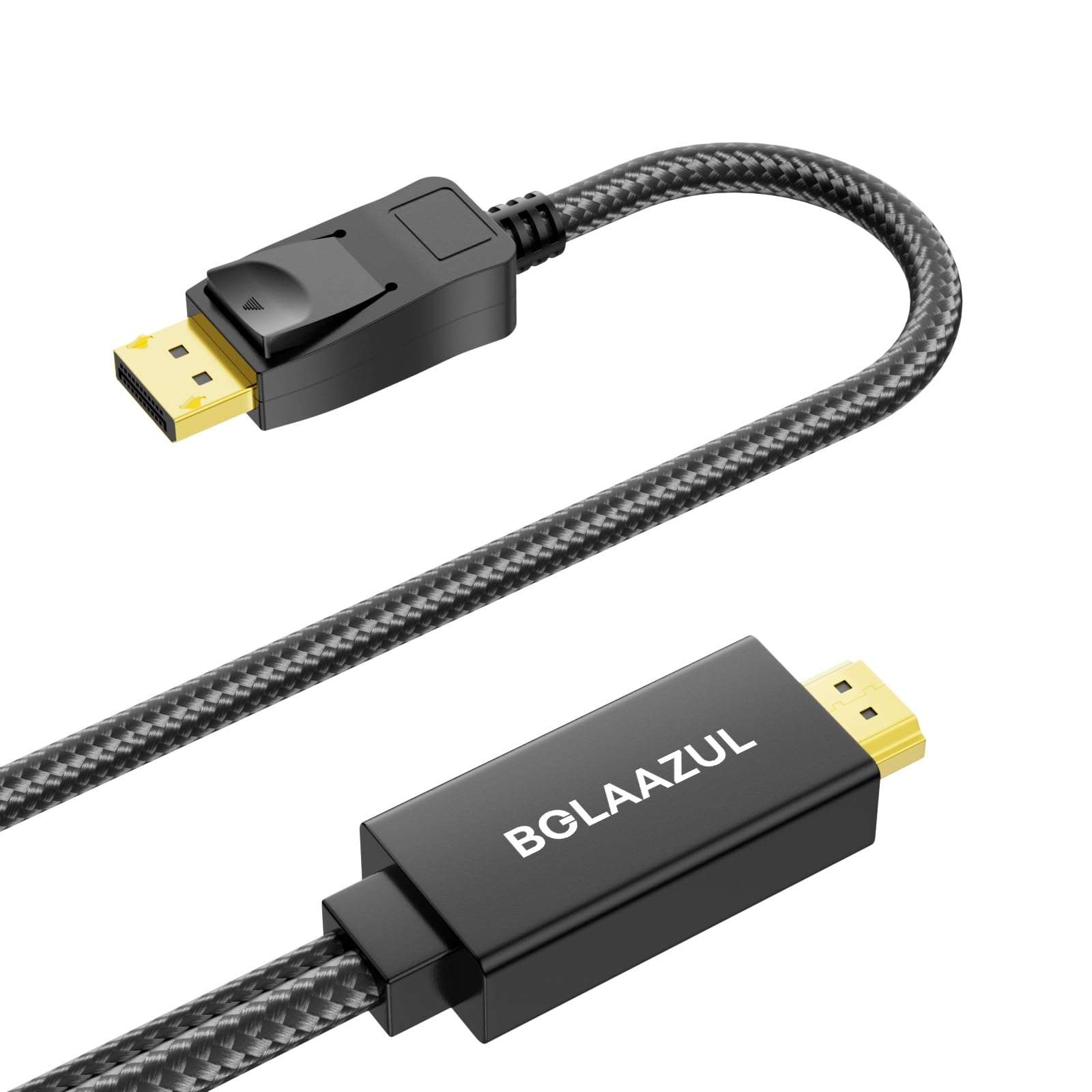 BolAAzuL Active 4K HDMI to Displayport 1.2 Converter Adapter Cable, from HDMI Source to DisplayPort Monitor Cable - Unidirectional M/M - for PS3/PS4/TV/Monitor/Projector 1