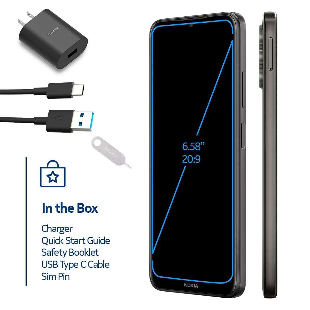 Nokia G400 5G | Verizon, AT&T, T-Mobile | Android 12 | Unlocked Smartphone | 3-Day Battery | US Version | 4/64GB | 6.58-Inch Screen | 48MP Triple Camera | Meteor Grey 6