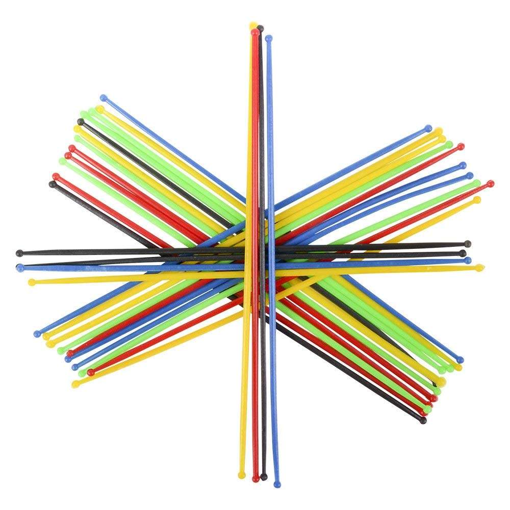 Srenta 7" Colorful Pick-Up Sticks, Classic Tabletop Game - Traditional Old Game for Kids and Adults, Pack of 12 2