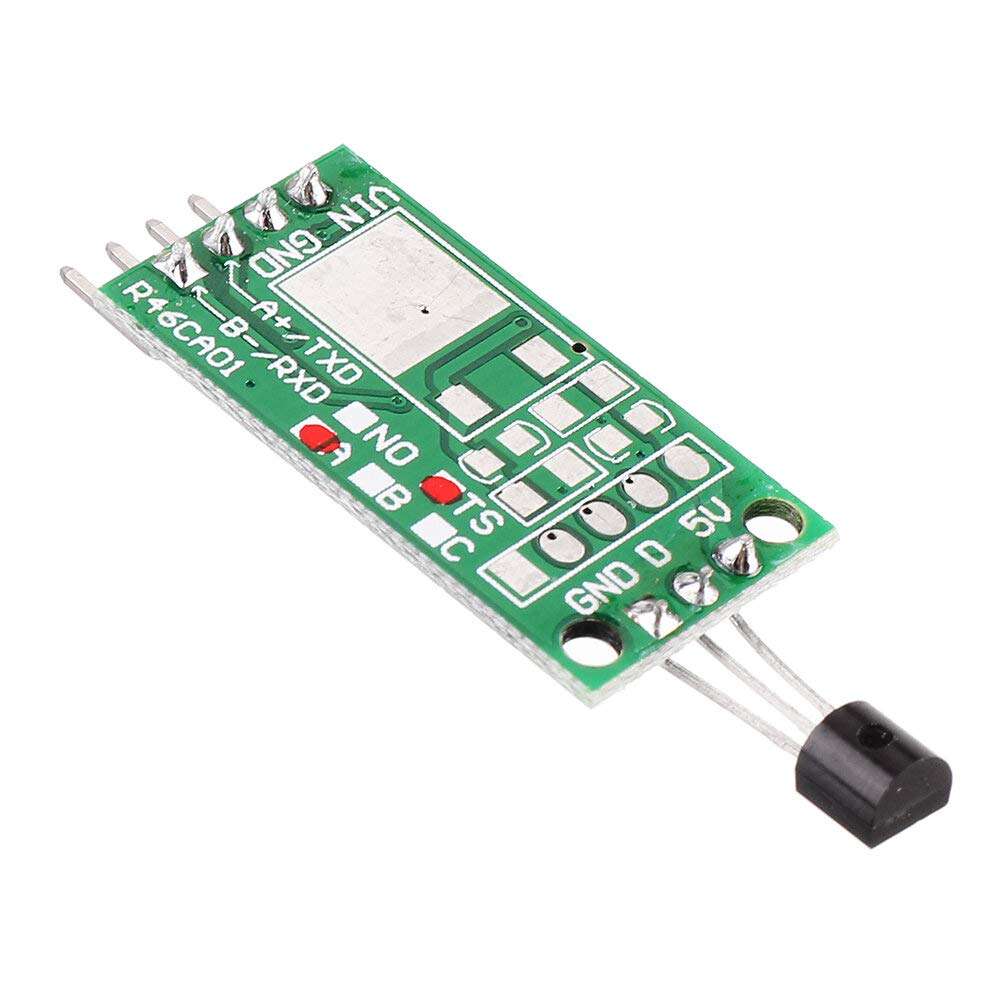 DDRZD Sensor &Detector Module 5pcs DS18B20 5V RS485 Com UART Temperature Acquisition Sensor Module Modbus RTU PC PLC MCU Digital Thermometer High Performance Sensor 1
