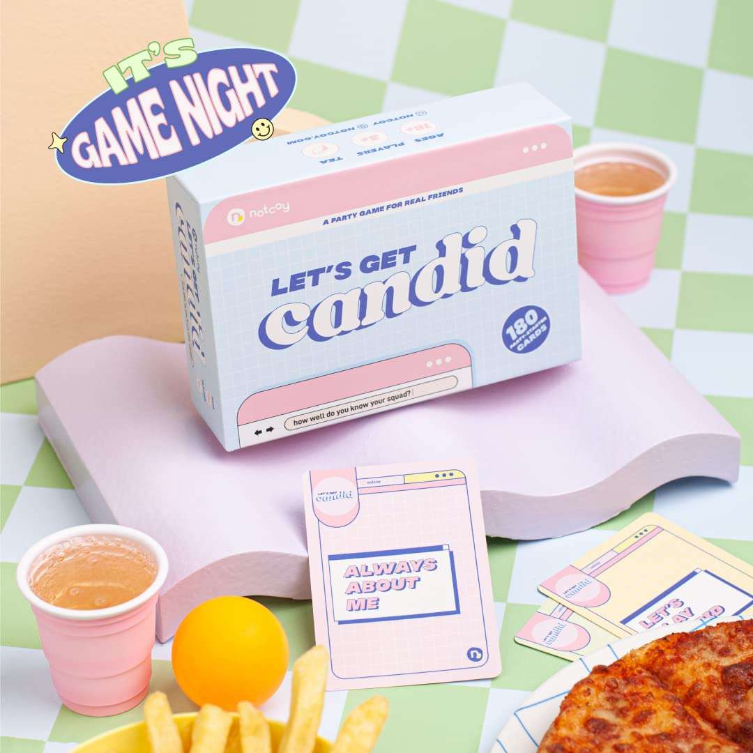 Notcoy Playing Card Game with 180 Party-Starter Cards, Let's Get Candid Party Game for real friends 6